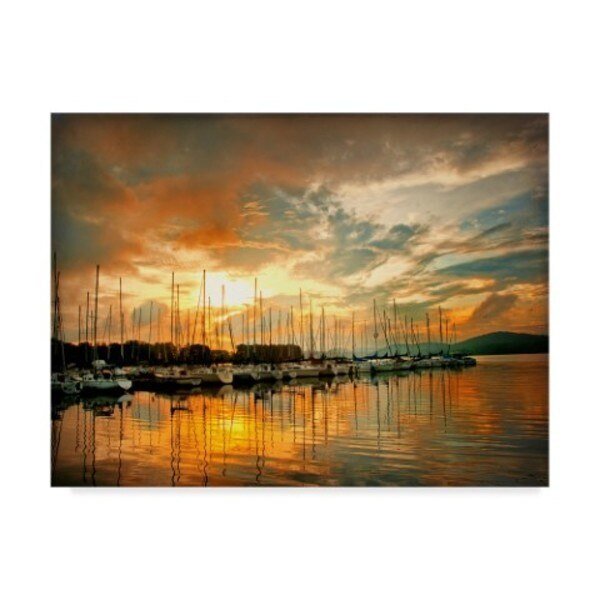 Danny Head 'Marina Sunrise Ii' Canvas Art, 14x19, Trademark Fine Art, Mfr#: WAG02189-C1419GG
